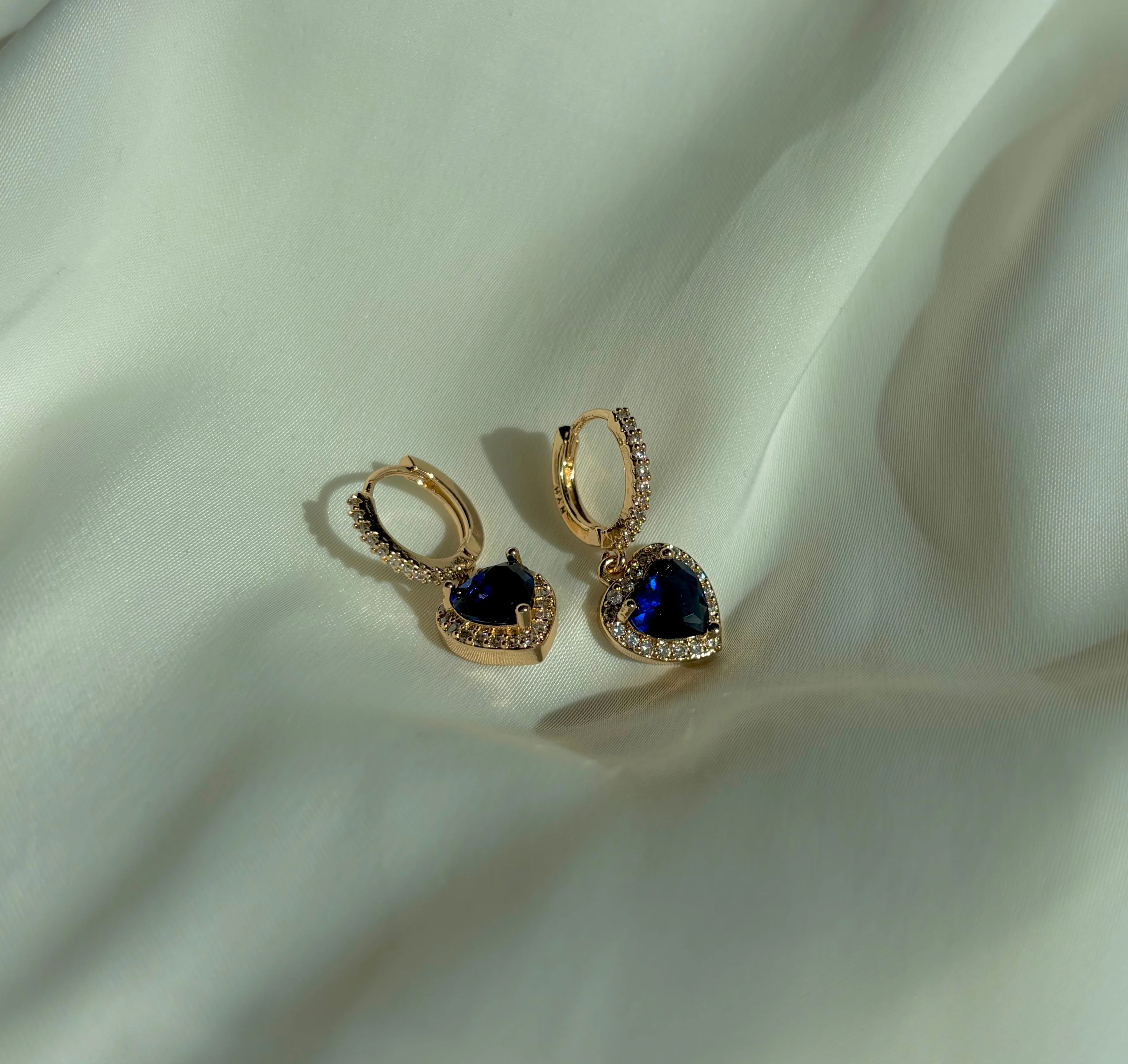 Blue Heart Earrings - Image 3