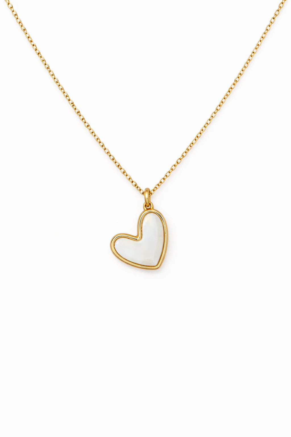 Cher White Heart Necklace