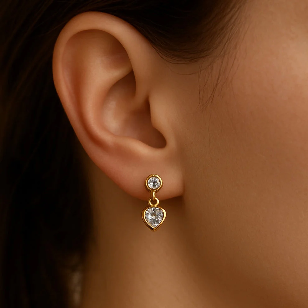 Heart Minimal Earrings - Image 2