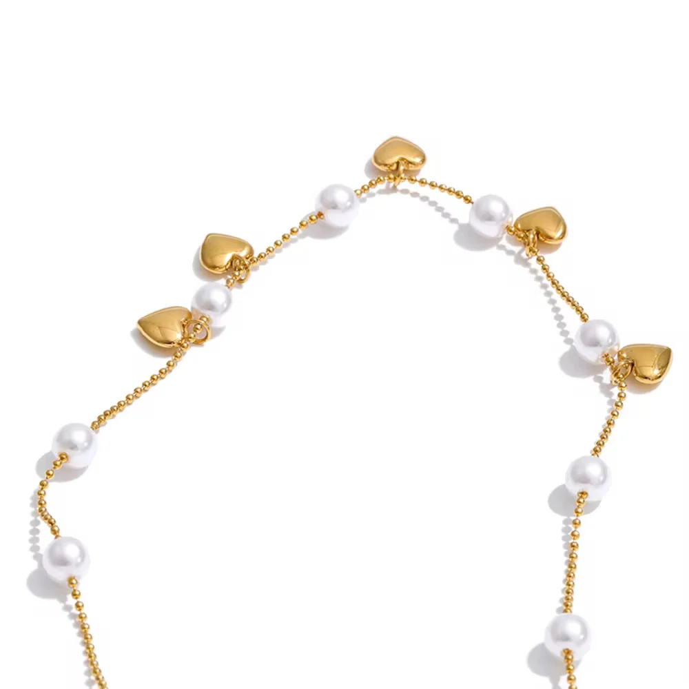 Mel Heart Pearl Necklace - Image 3