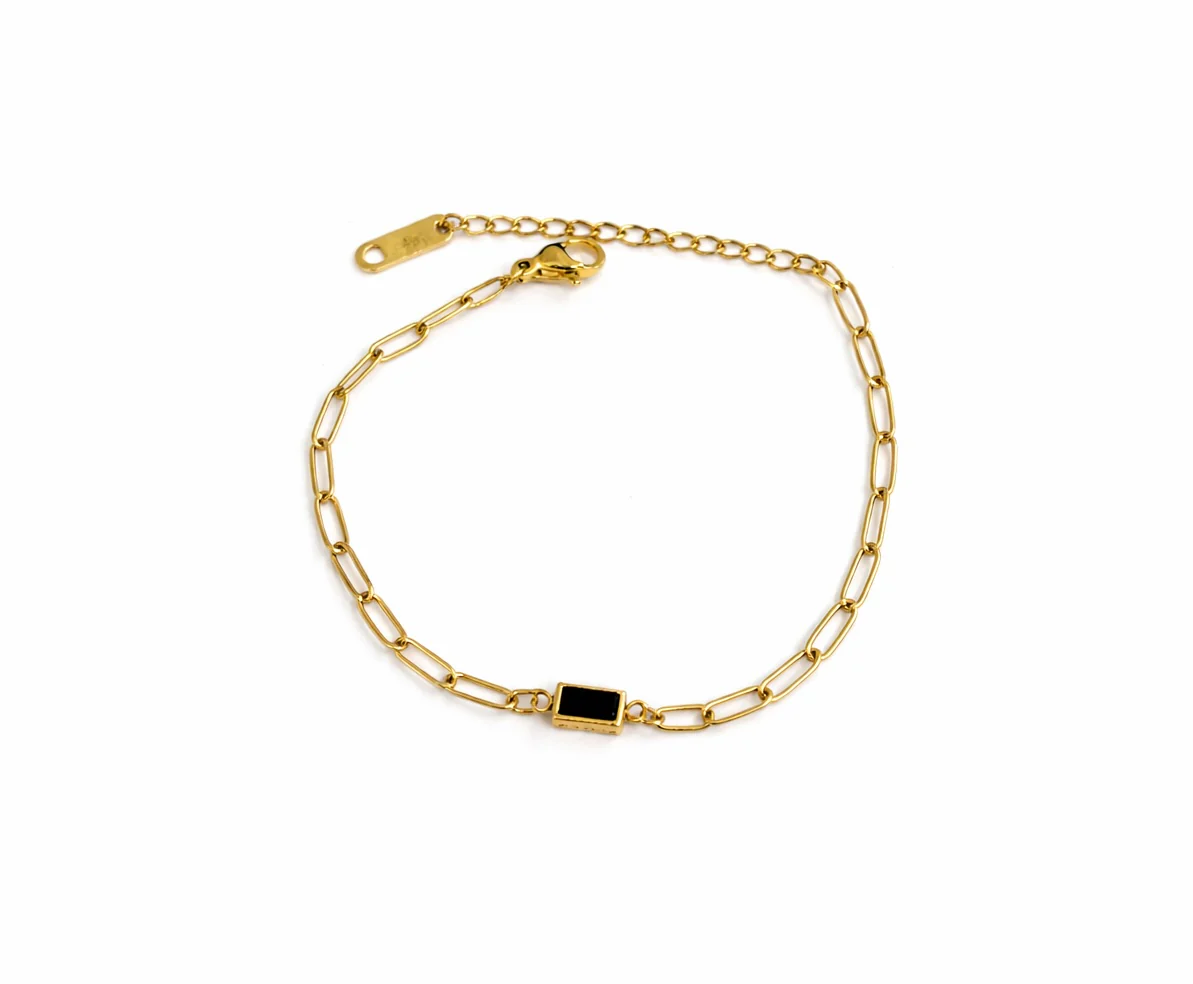 Paperclip Stone Bracelet - Image 2