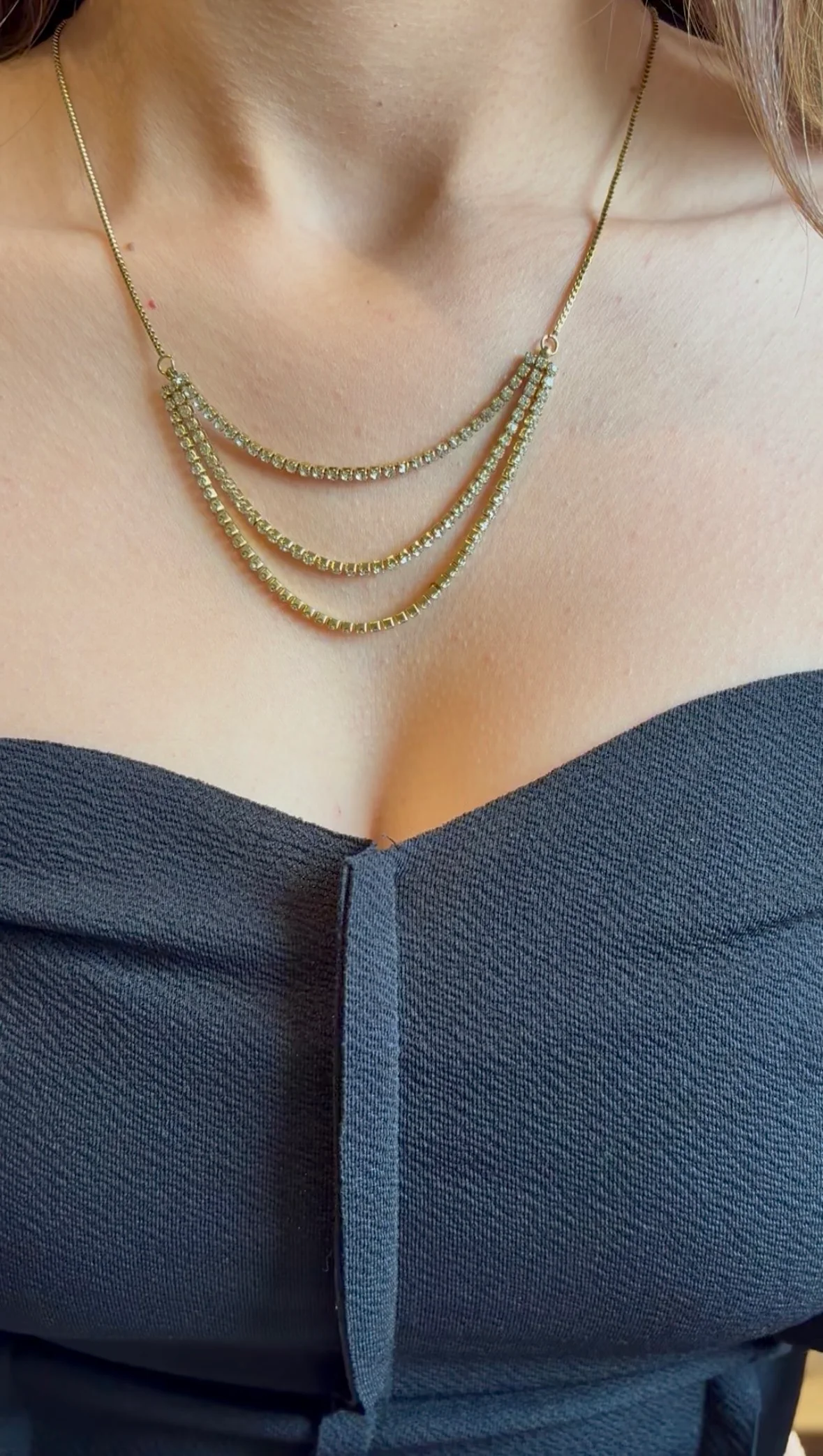 Tennis Trio Necklace - Image 2