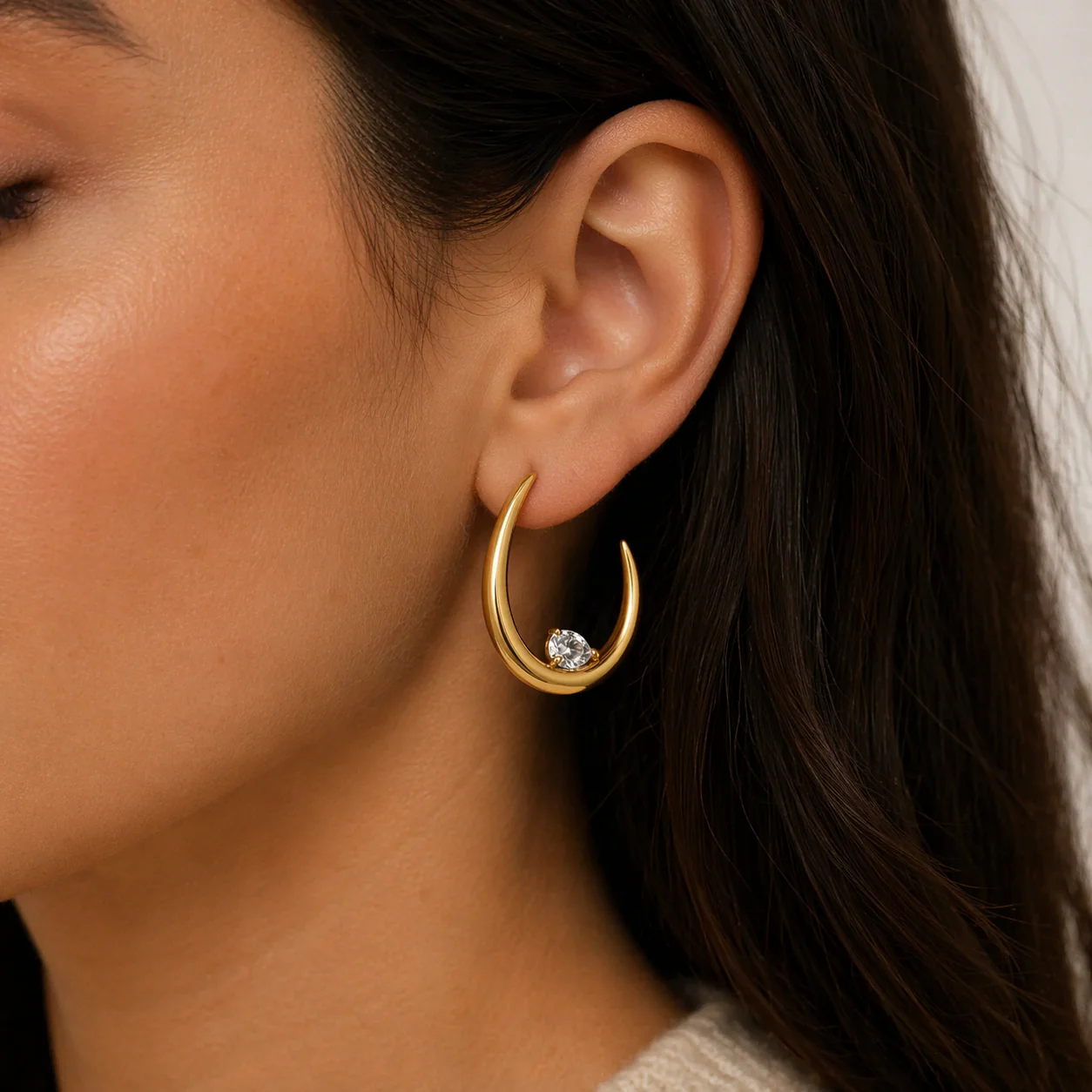 Big U Shaped Earrings - Image 2